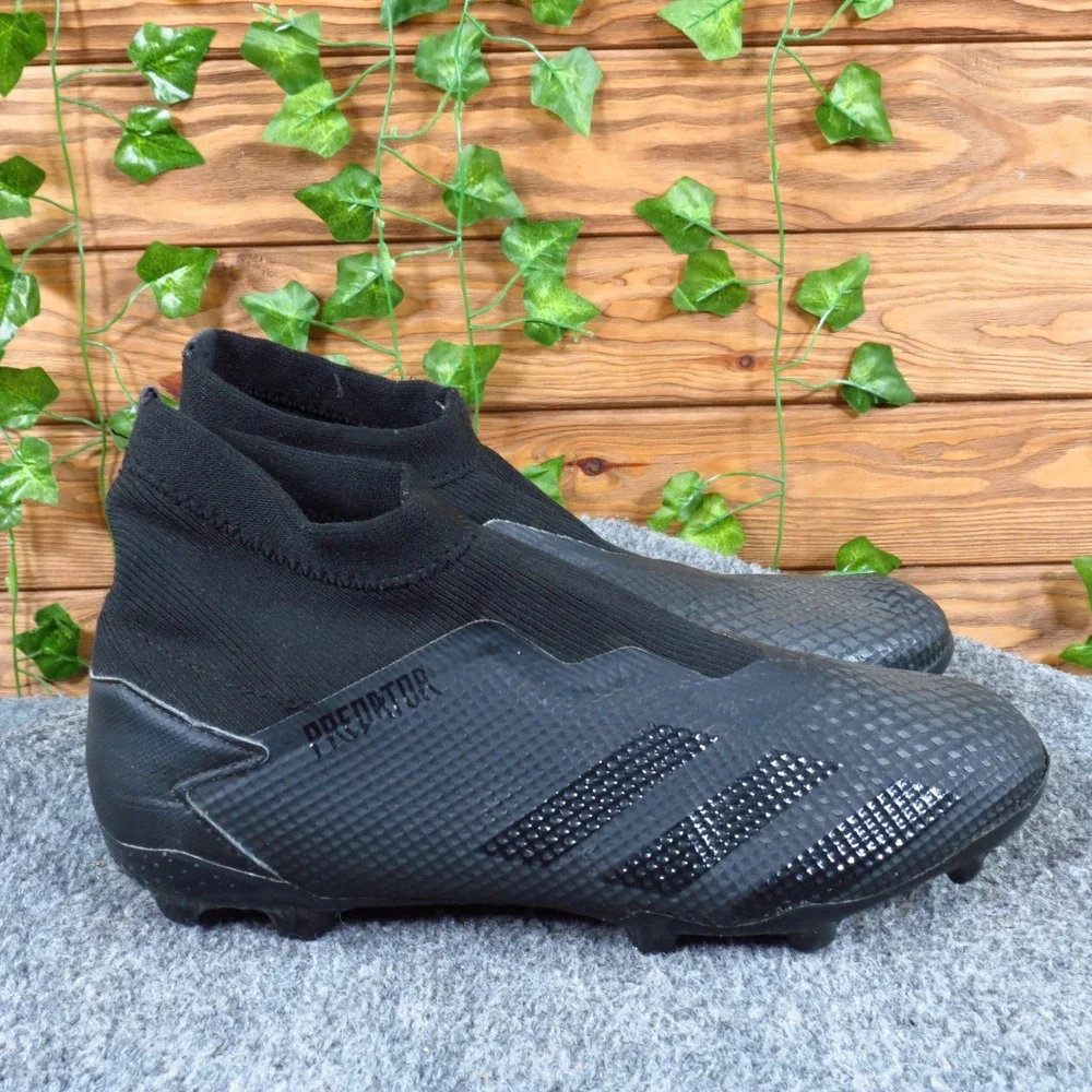 Adidas Predator 20.3 Laceless FG Men Soccer Cleats Size 7.5 Firm Ground Black
